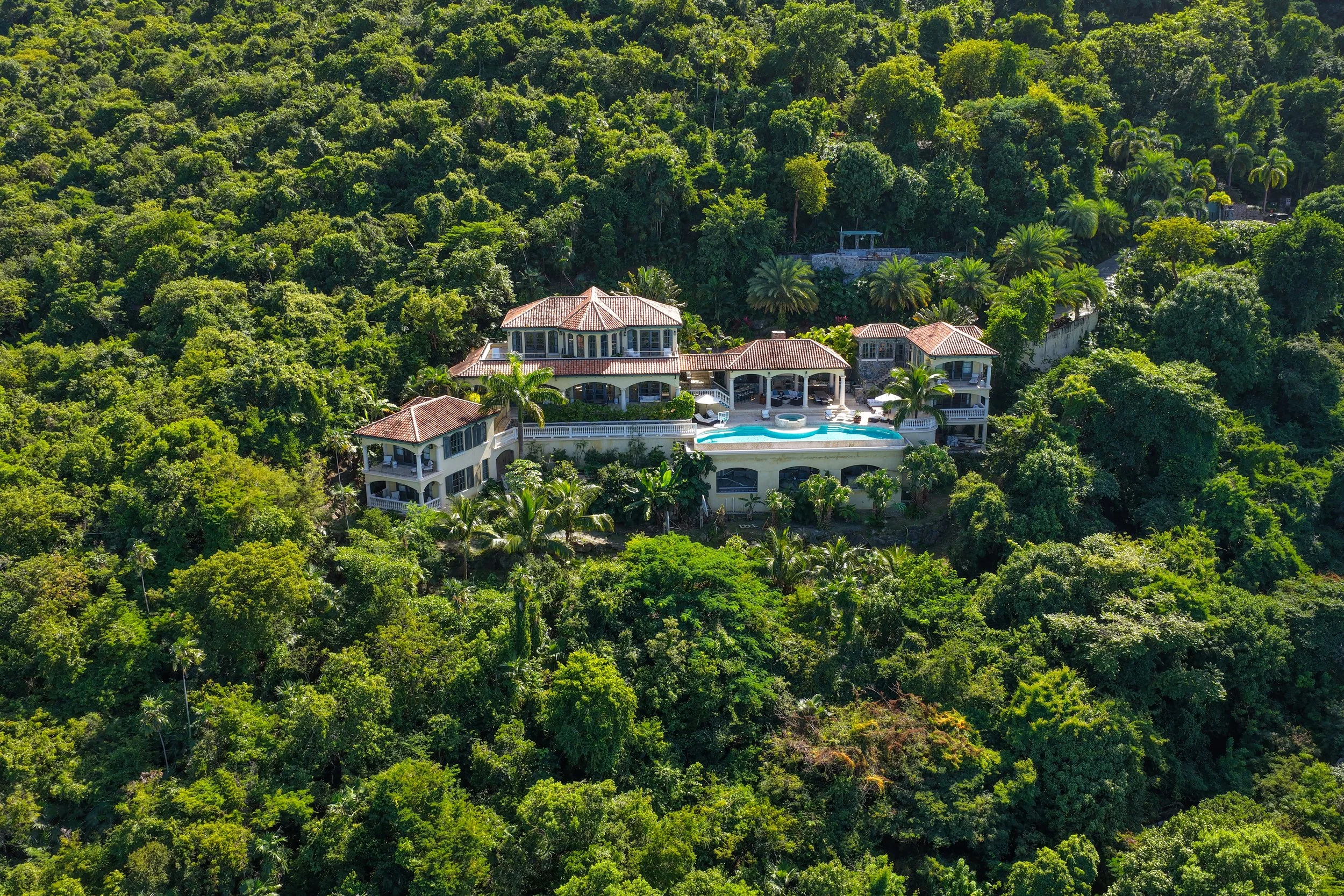 Drone footage of Villa Insatiable