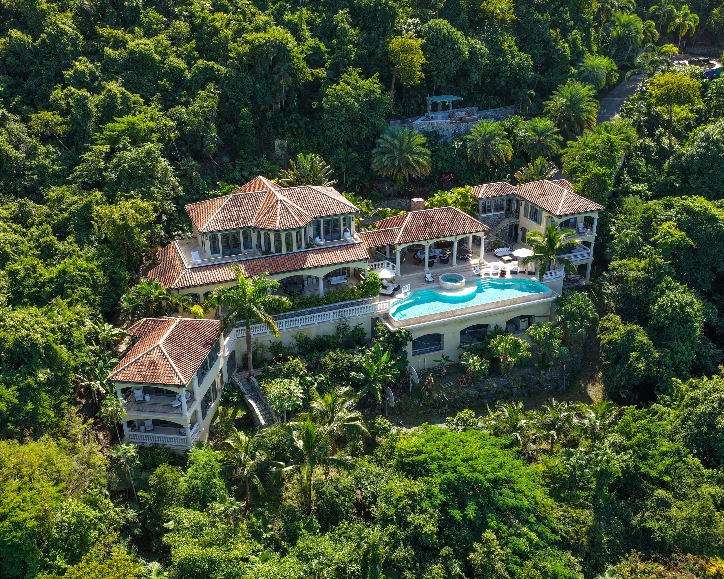 Drone footage of Villa Insatiable