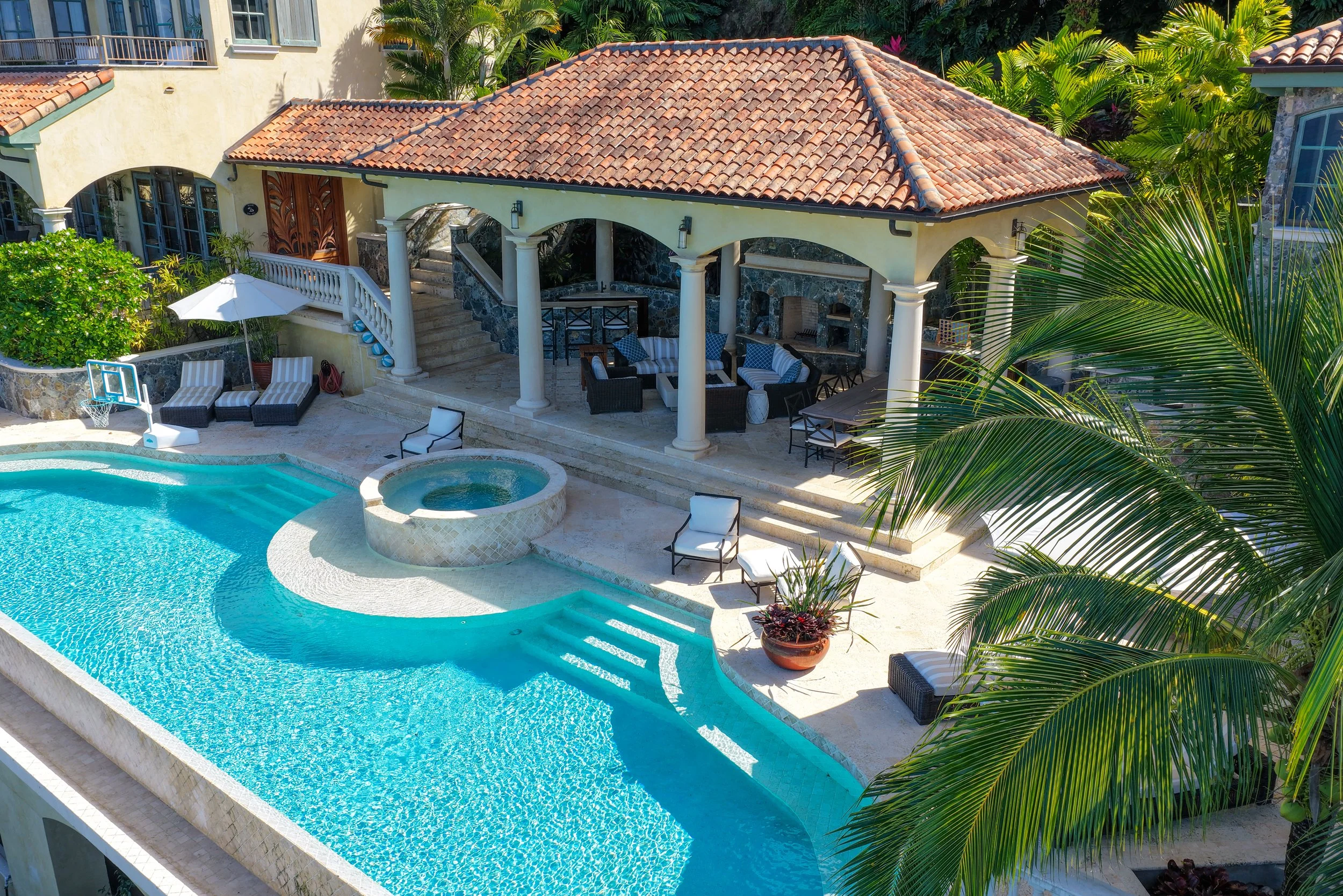 Drone footage of Villa Insatiable