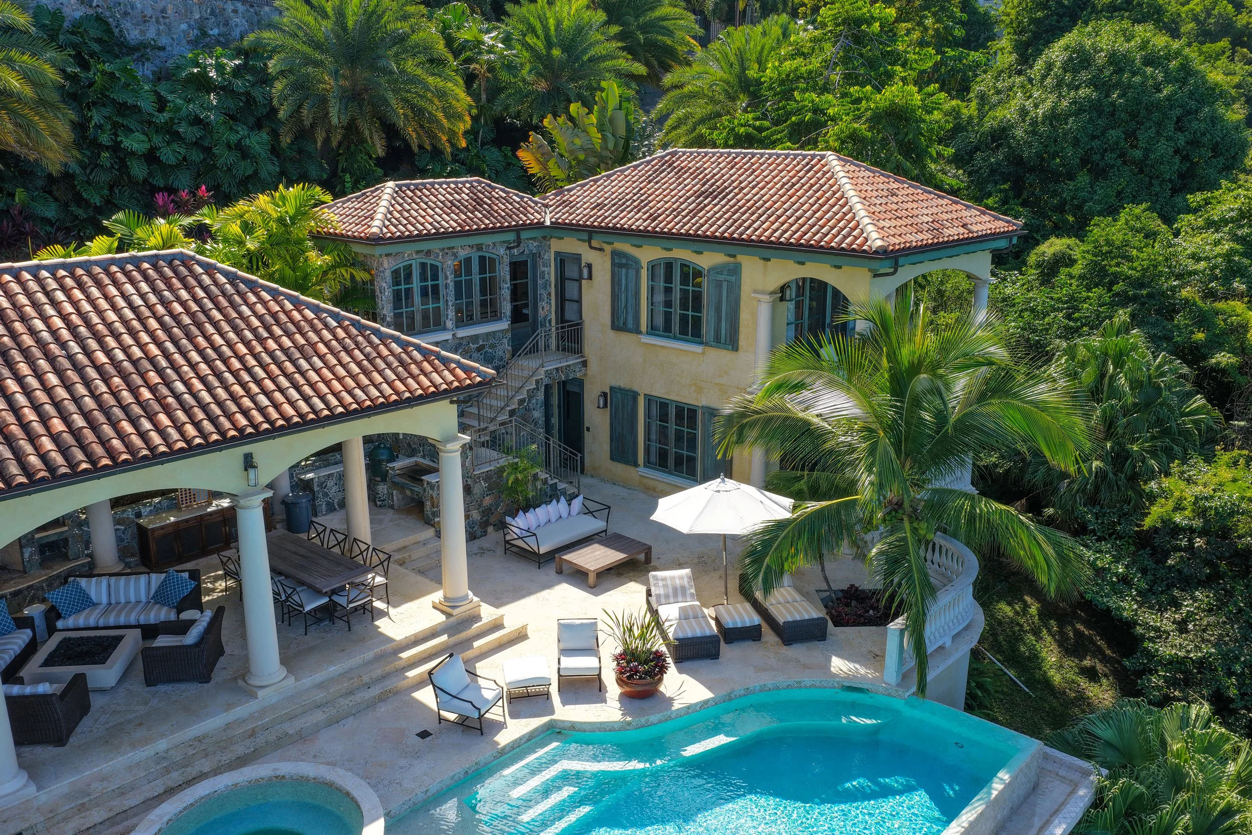 Drone footage of Villa Insatiable