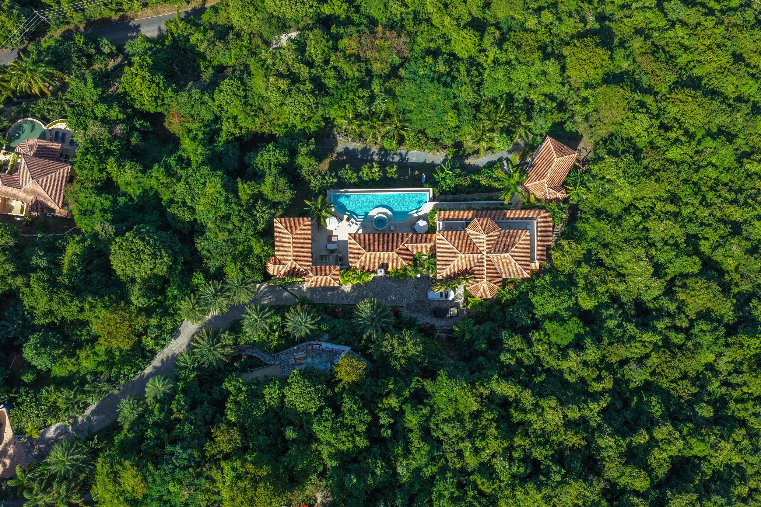 Drone footage of Villa Insatiable