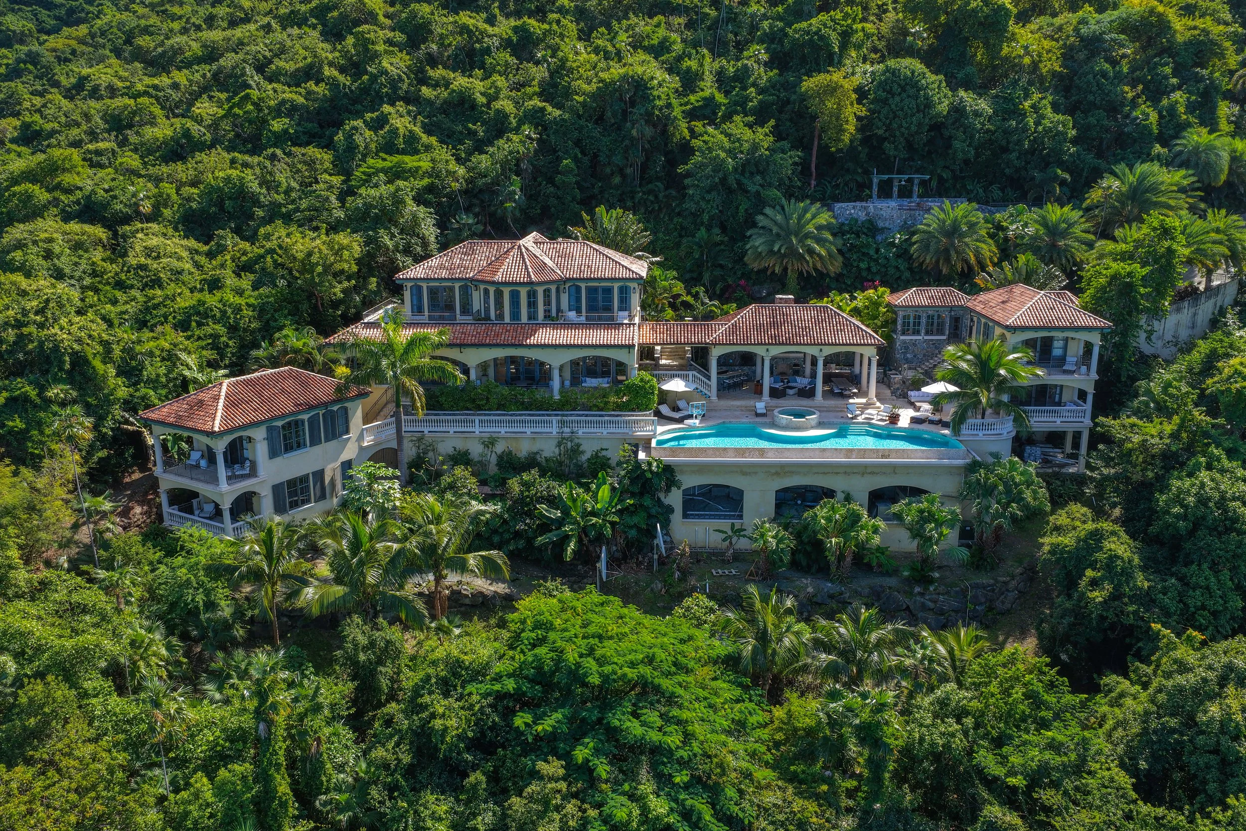 Drone footage of Villa Insatiable