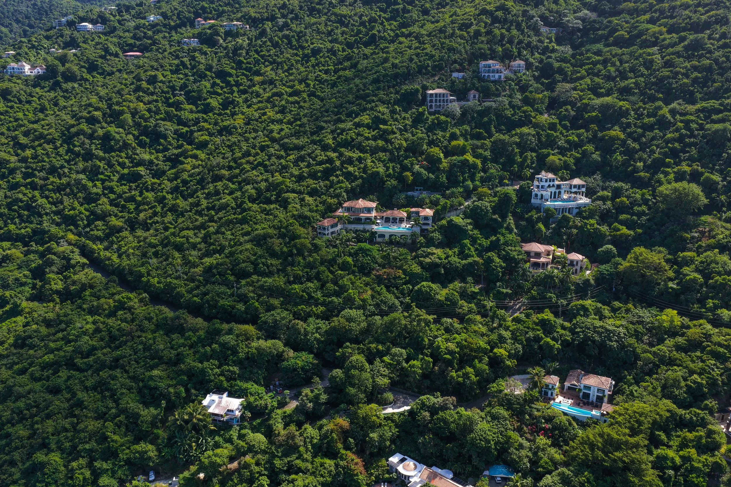 Drone footage of Villa Insatiable in Upper Peter Bay