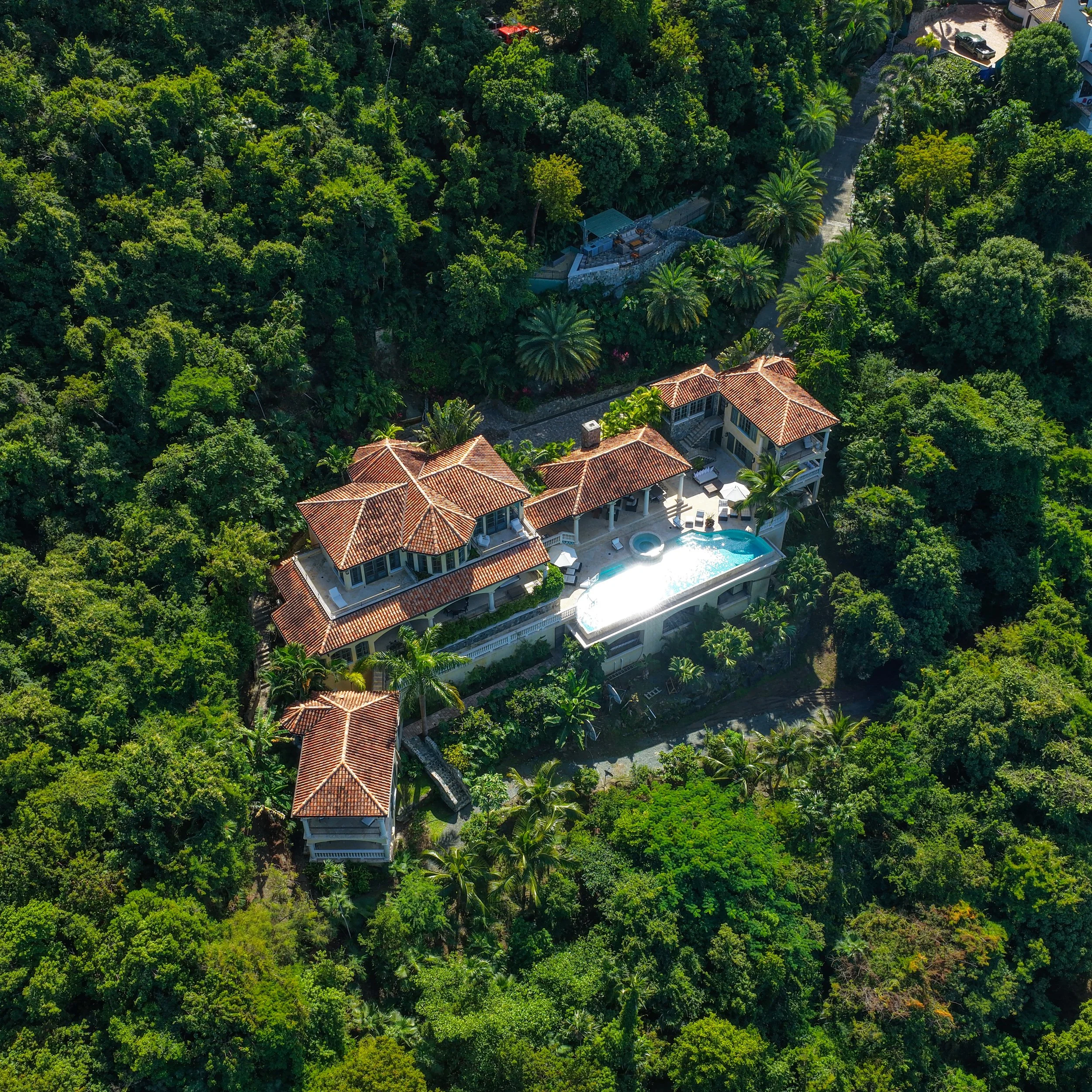 Drone footage of Villa Insatiable