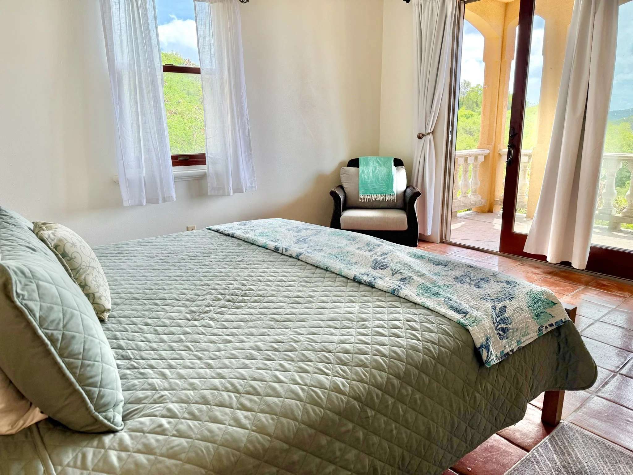 Bedroom 3 with ensuite bathroom and patio