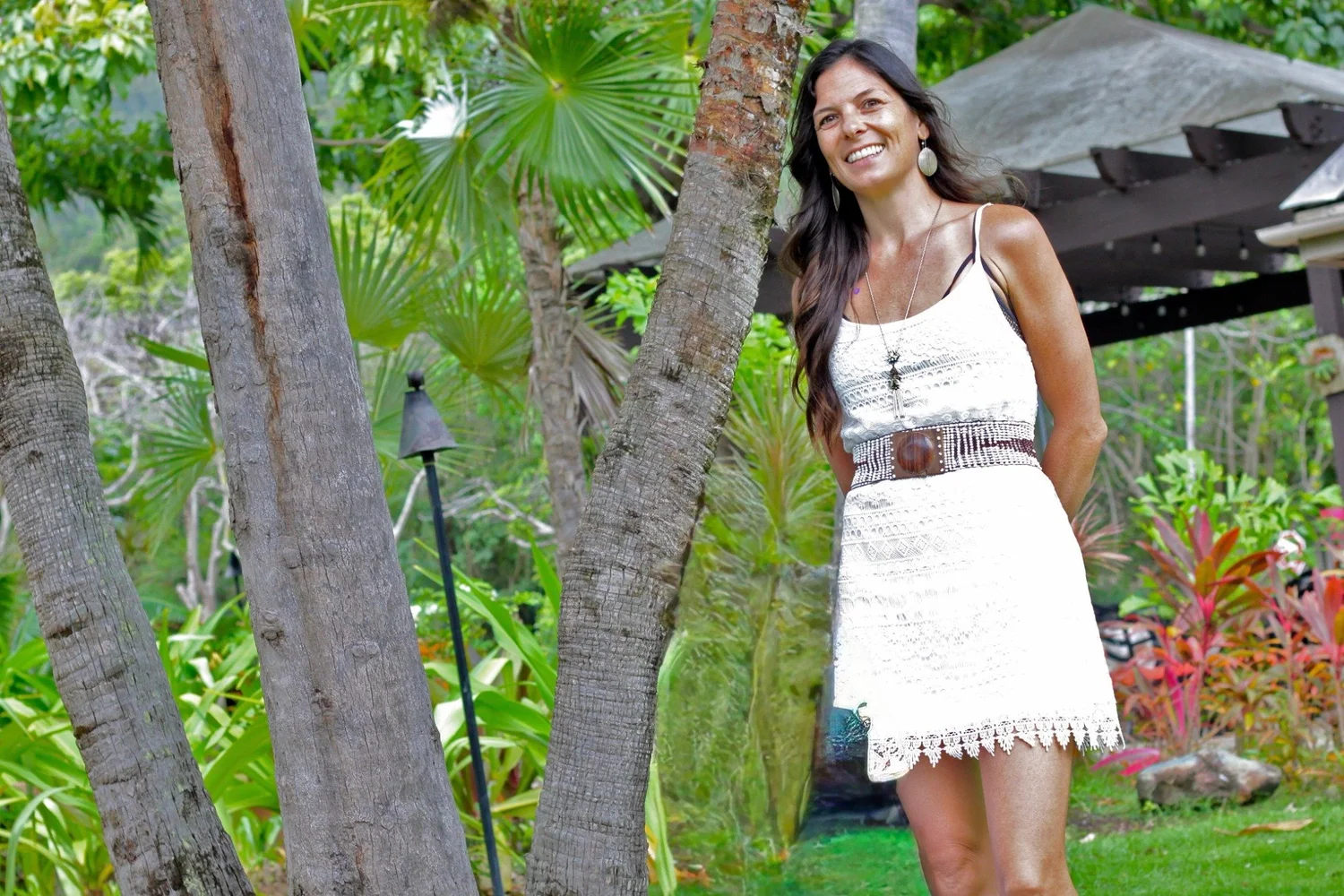 Angie Warren in a tropical St. John setting
