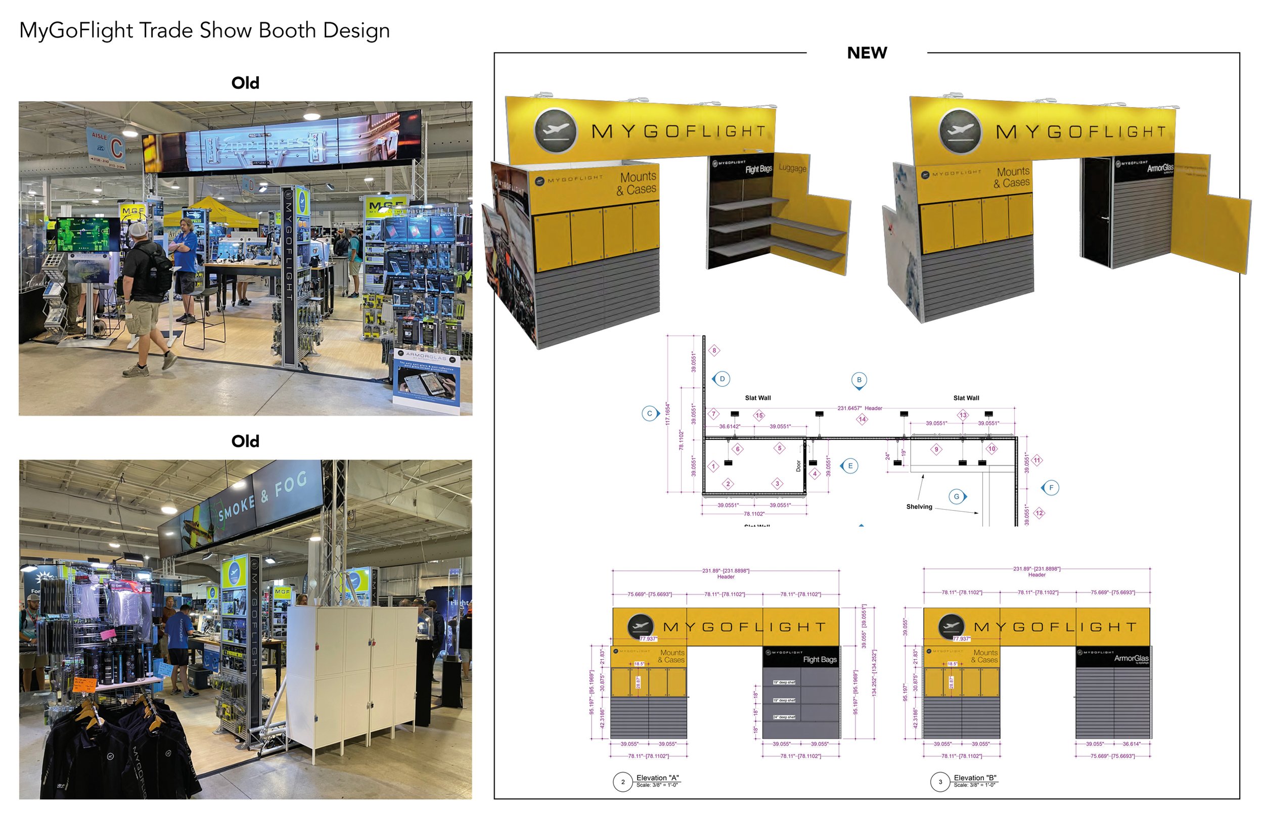 MyGoFlight Trade Show Booth Design // Creative Direction, Booth Layout, Graphic Design