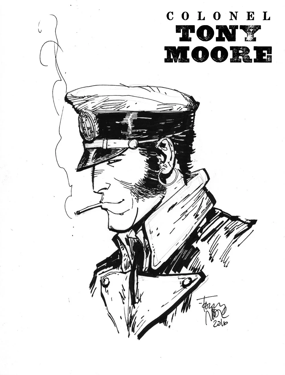 Sketch Of The Day Corto Maltese Colonel Tony Moore