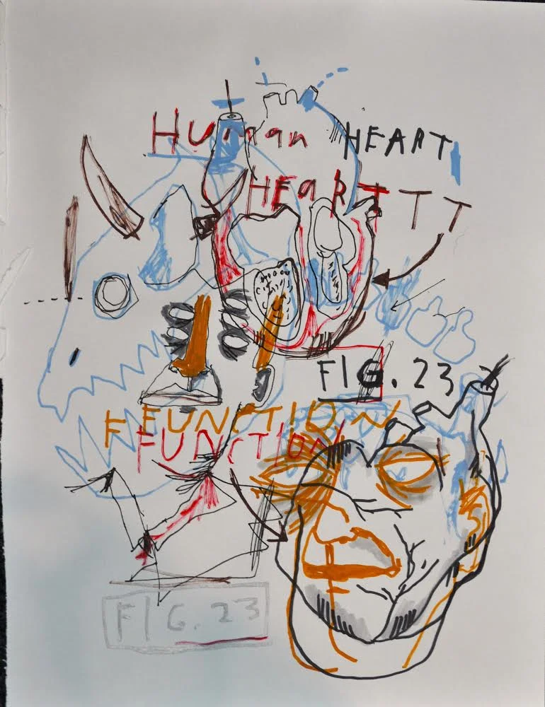 Gary Ward, fig. 23, 2014, acrylic marker, graphite and pencil on paper, 10 x 12 inches