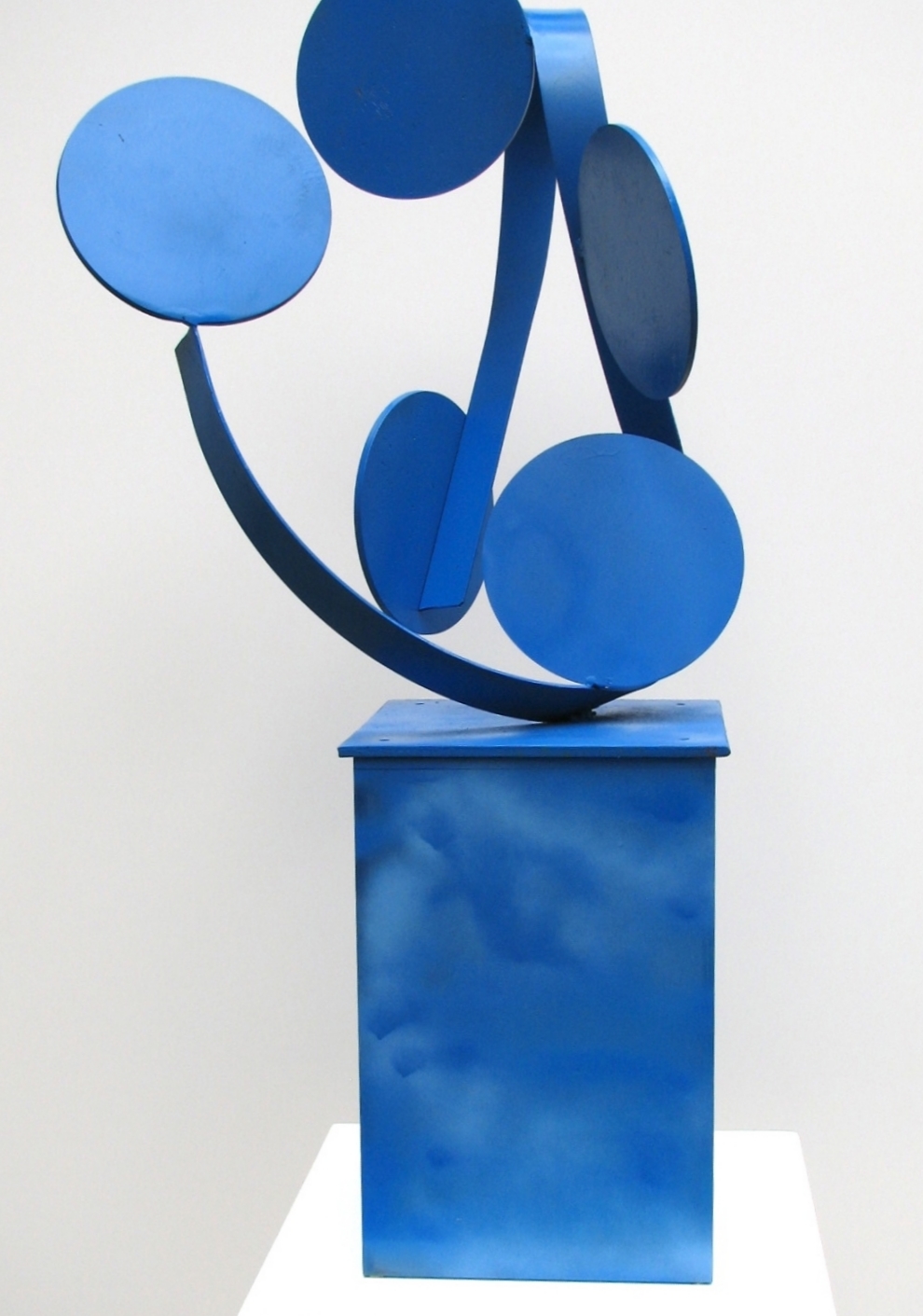 Party of Five, welded painted steel on painted acrylic base