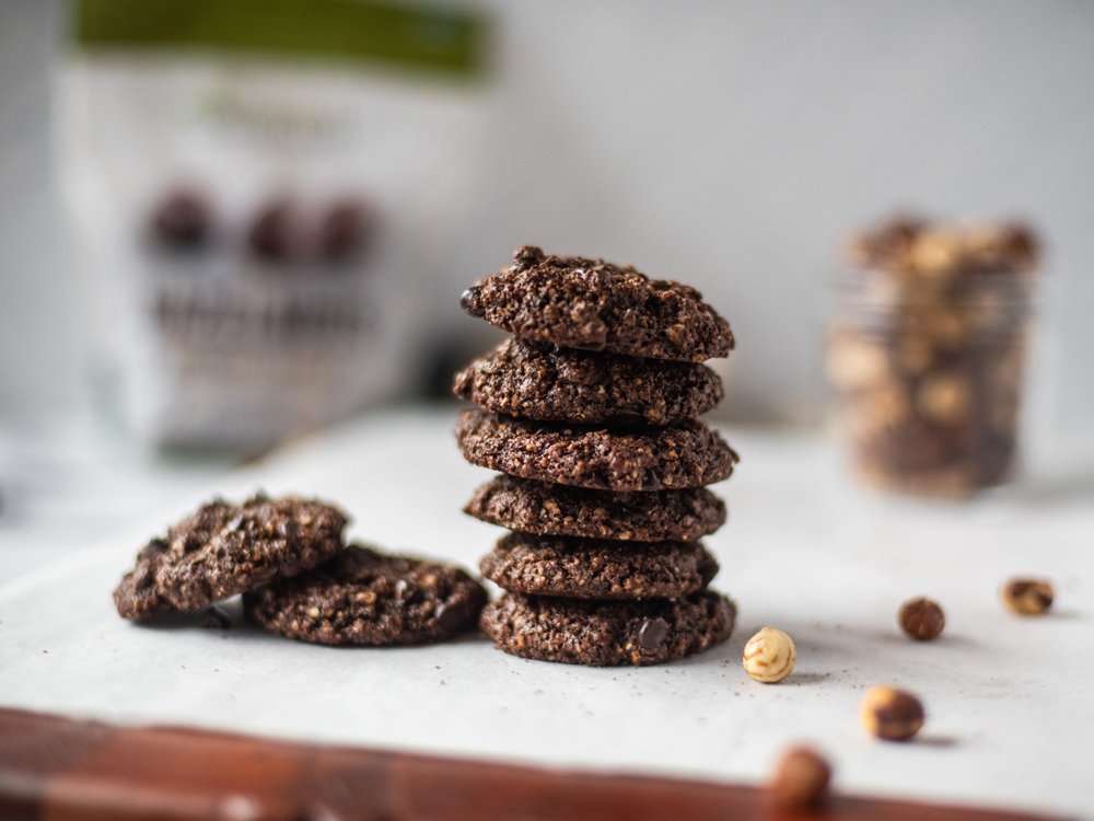 Chocolate Honey Hazelnut Cookies for Oregon Orchard