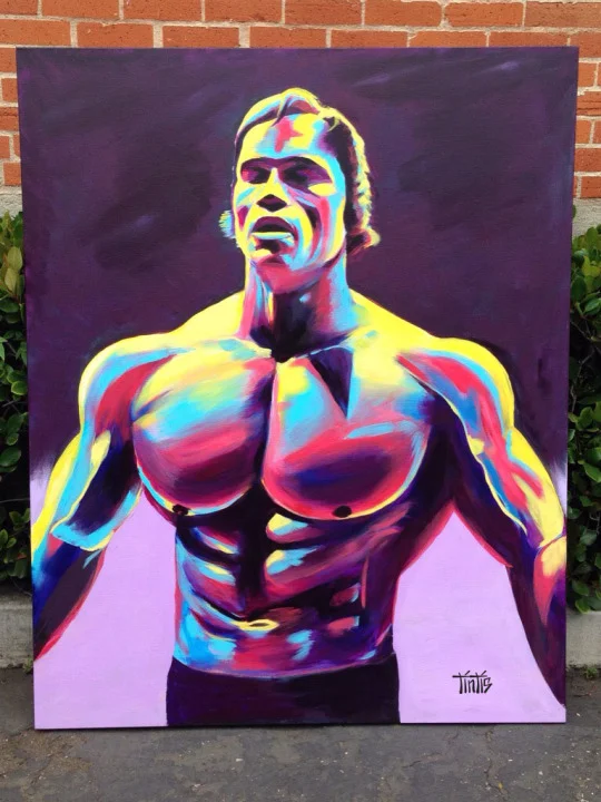 Santa Barbara Paintings - Arnold Schwarzenegger Acrylic Painting