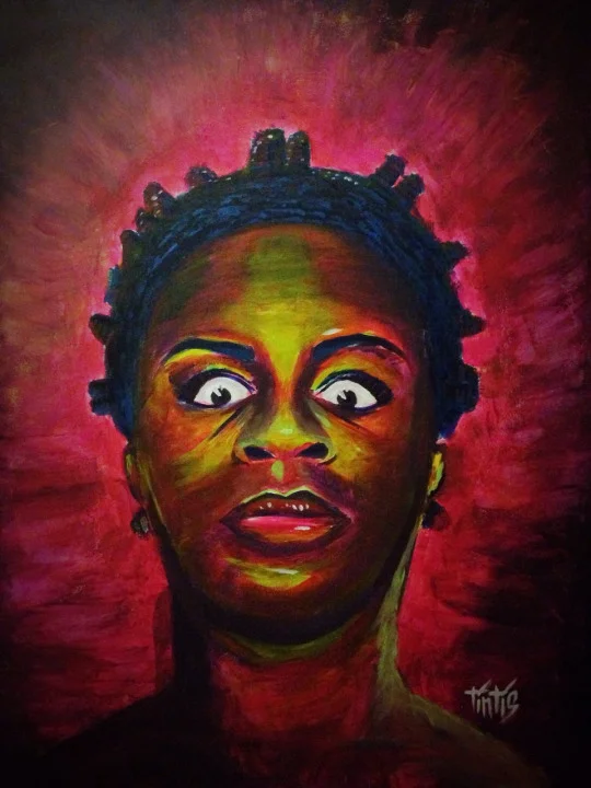 Santa Barbara Paintings - Suzanne "Crazy Eyes" Warren from Orange is the New Black