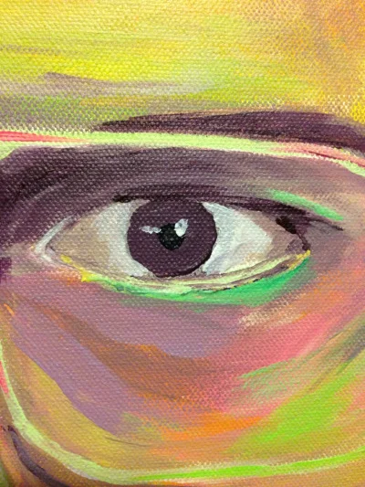 Santa Barbara Paintings - Dwight Schrute from The Office - Eye Detail