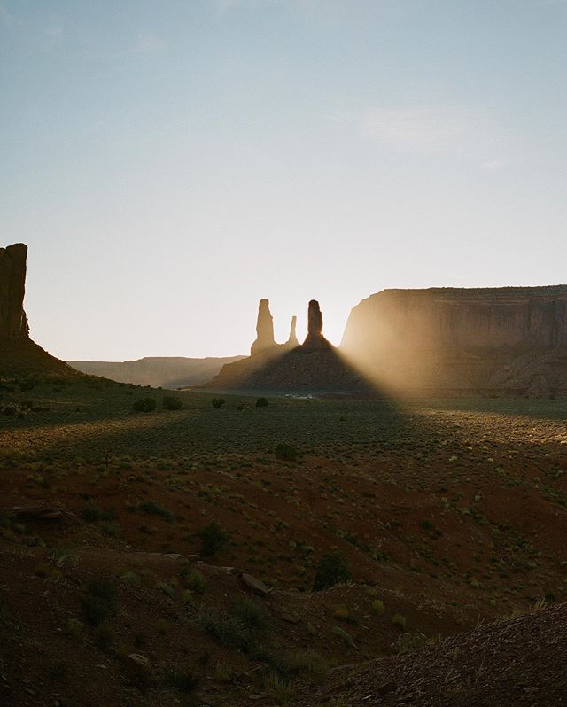 Three Sisters in Monument Valley, AZ / Mamiya 645 + Fuji 400H 120