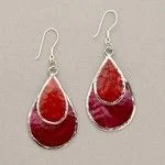 Tear Drop Capiz Earrings