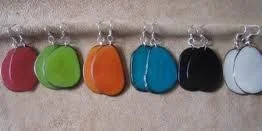 Flat Tagua Earrings