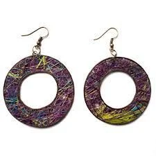 Donut Agave Fiber Earrings