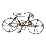 Recycled wire bicycle pin made in Kenya by Temak