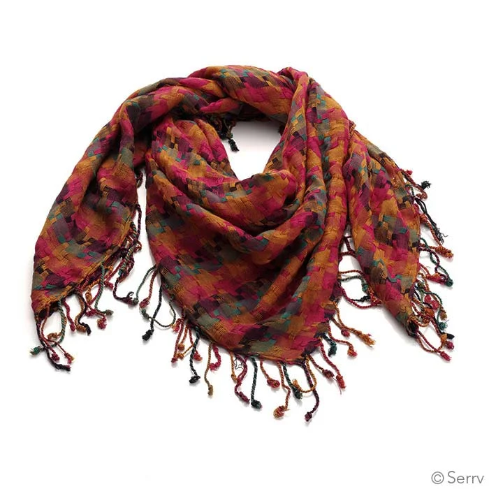 Asha Handicraft Bright ribbon scarf