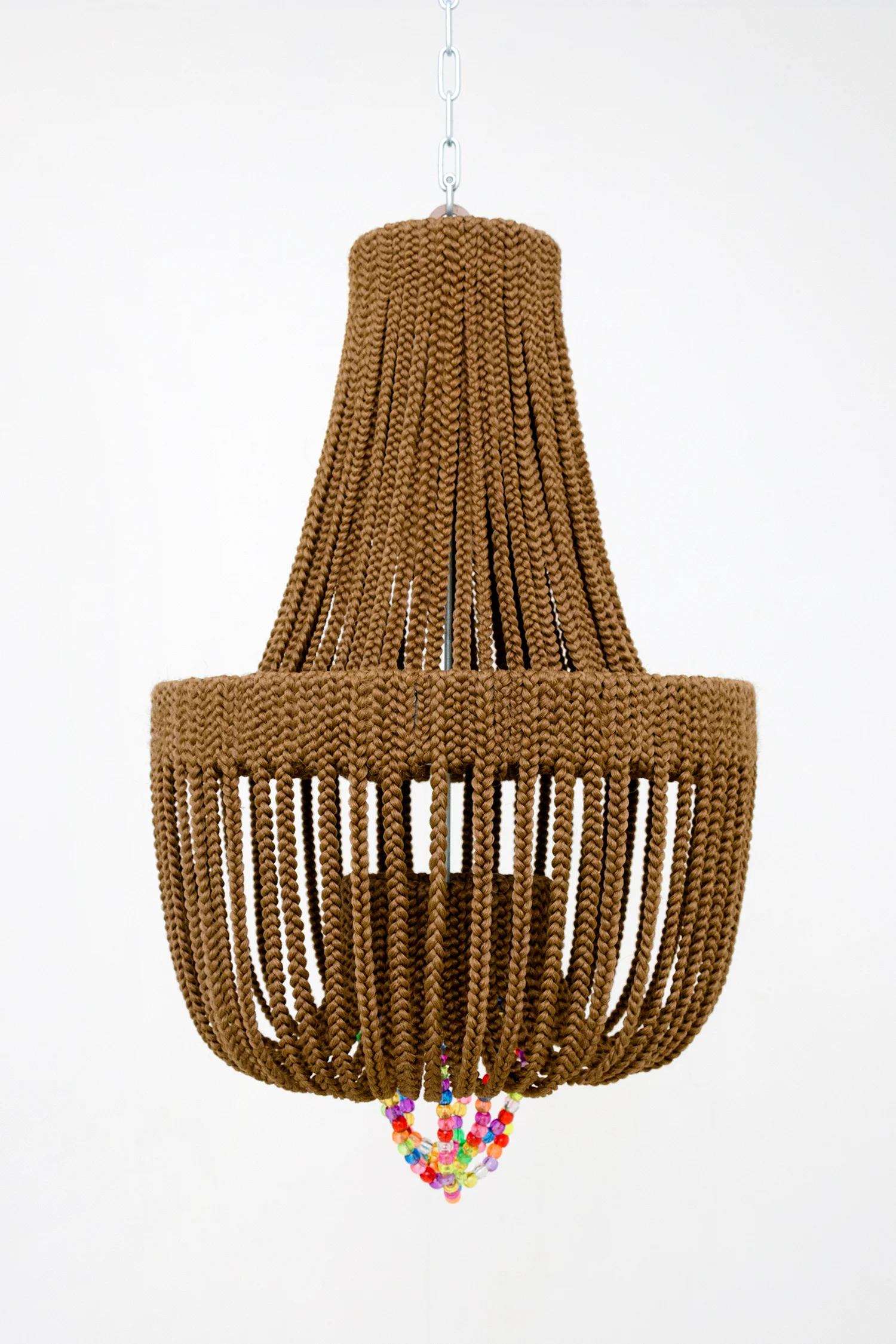 Box Braid Chandelier #1, 2018 14 x 28in