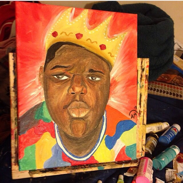 Definitely gotta show love to the portrait of the legendary Notorious B.I.G . Brooklyn is always in the house!