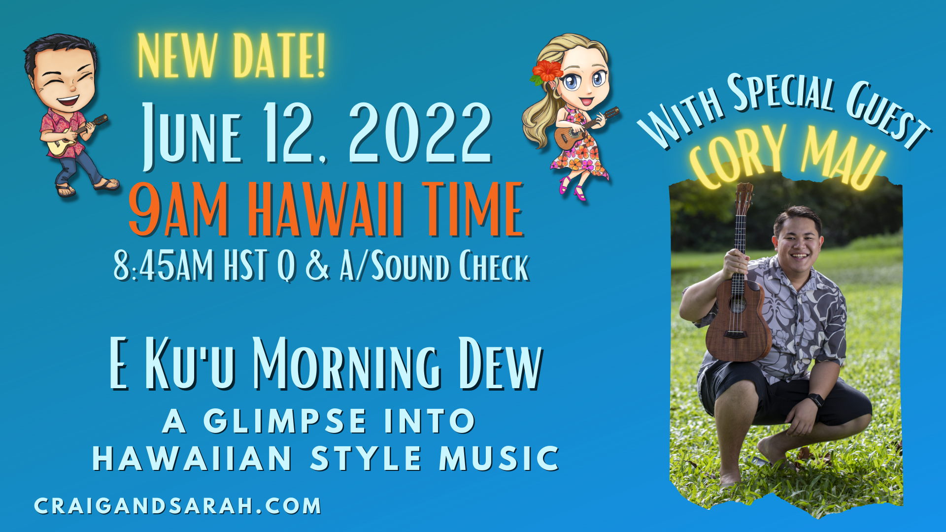 Livestream - June 12th - Special Guest Cory Mau