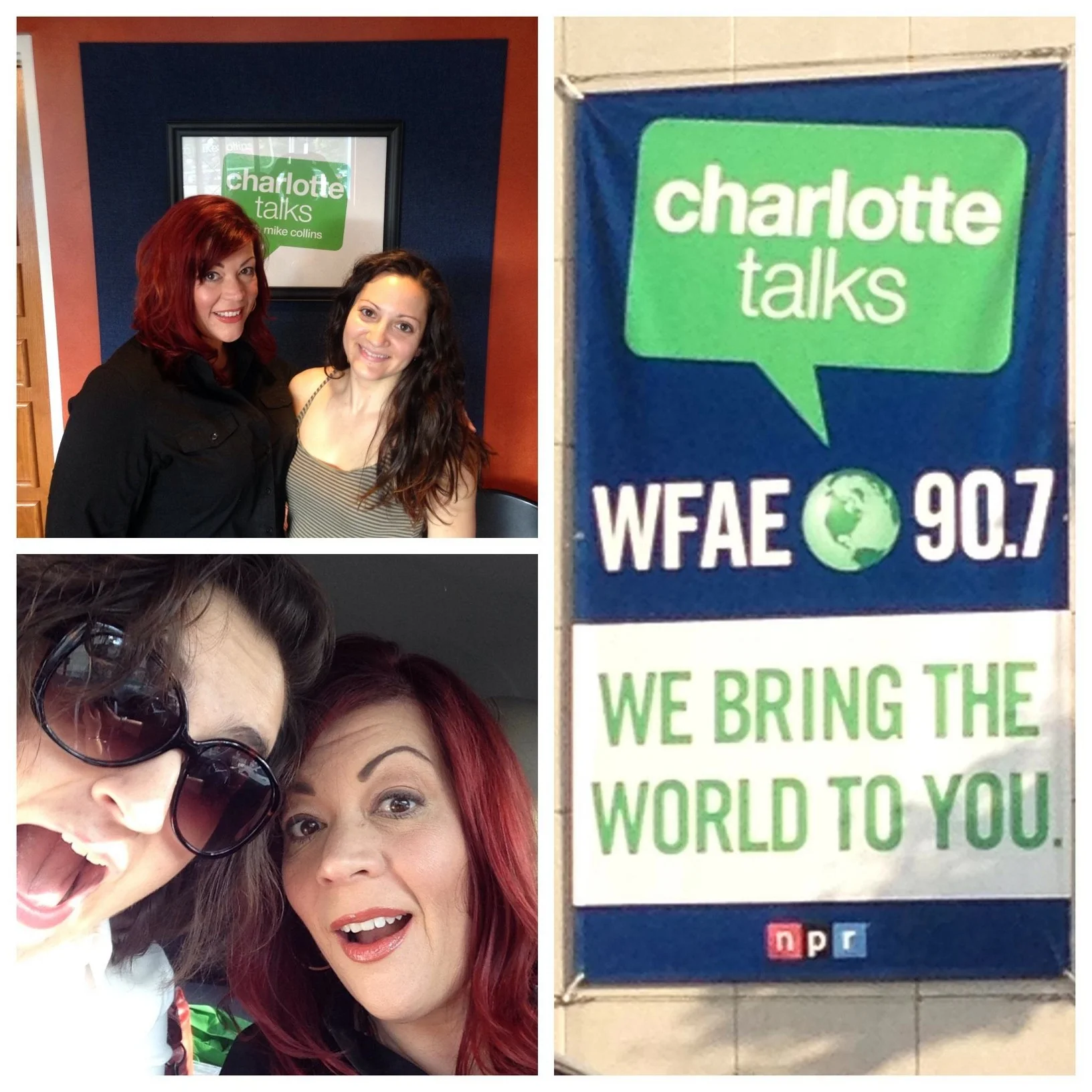 Glynnis and Donna Visit WFAE!
