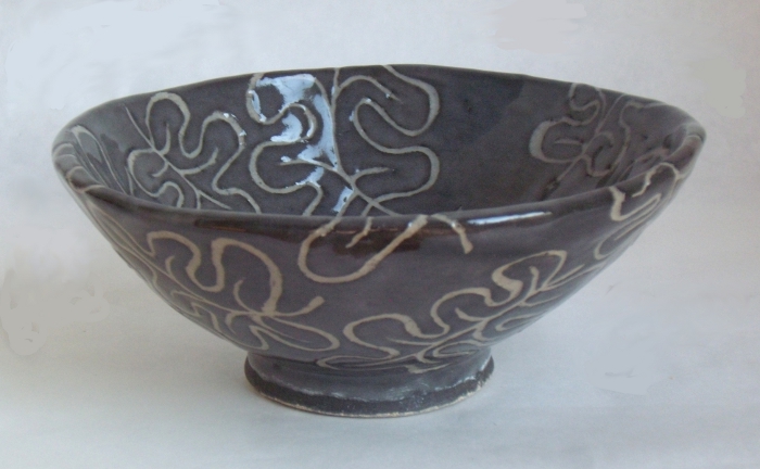 Oak Leaf Sgraffito Bowl