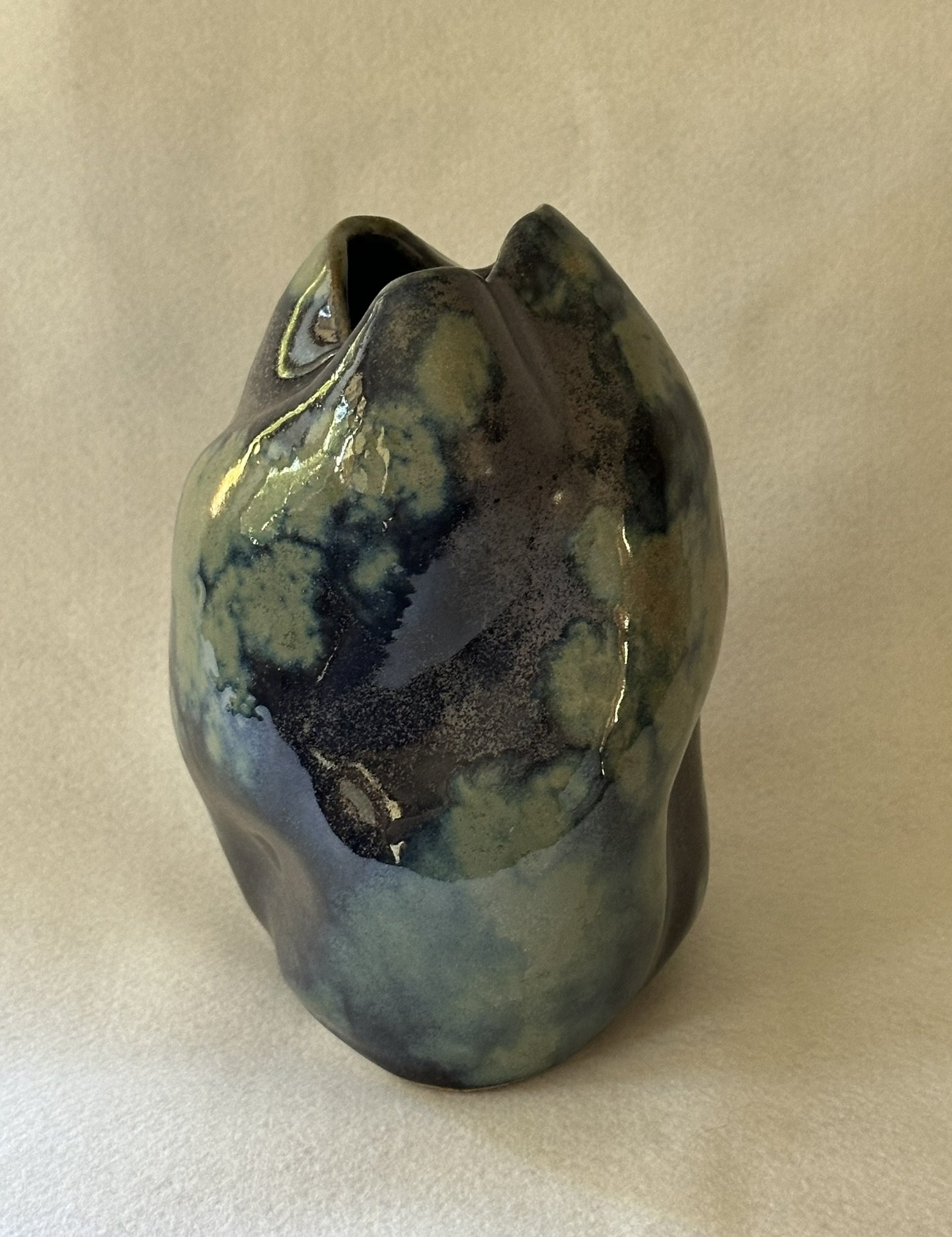 Blue cloud vase