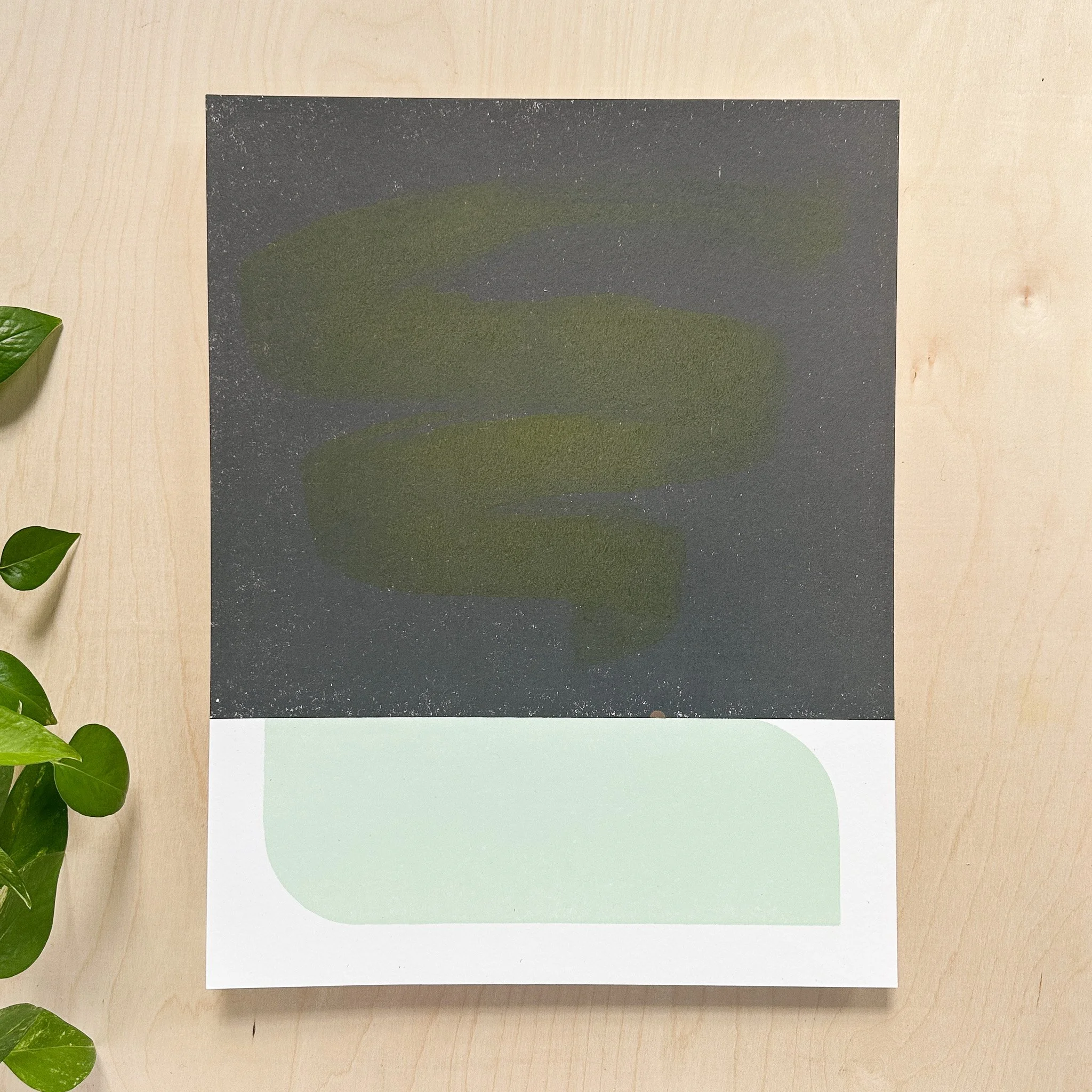 MILES 2100-2190: Green Curtains 14 x 18" SECONDS 03