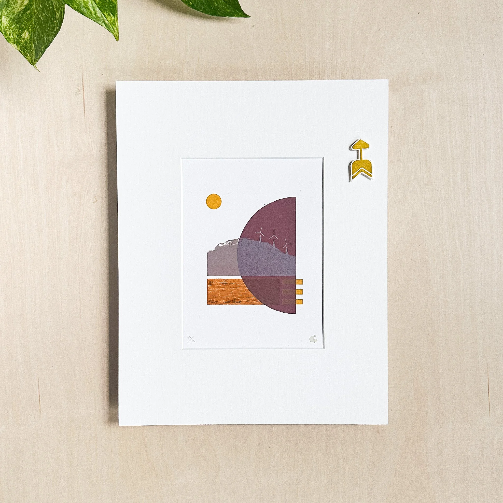 6 x 8" New Horizons Rise Print in 11 x 14" White Mat SECONDS 02