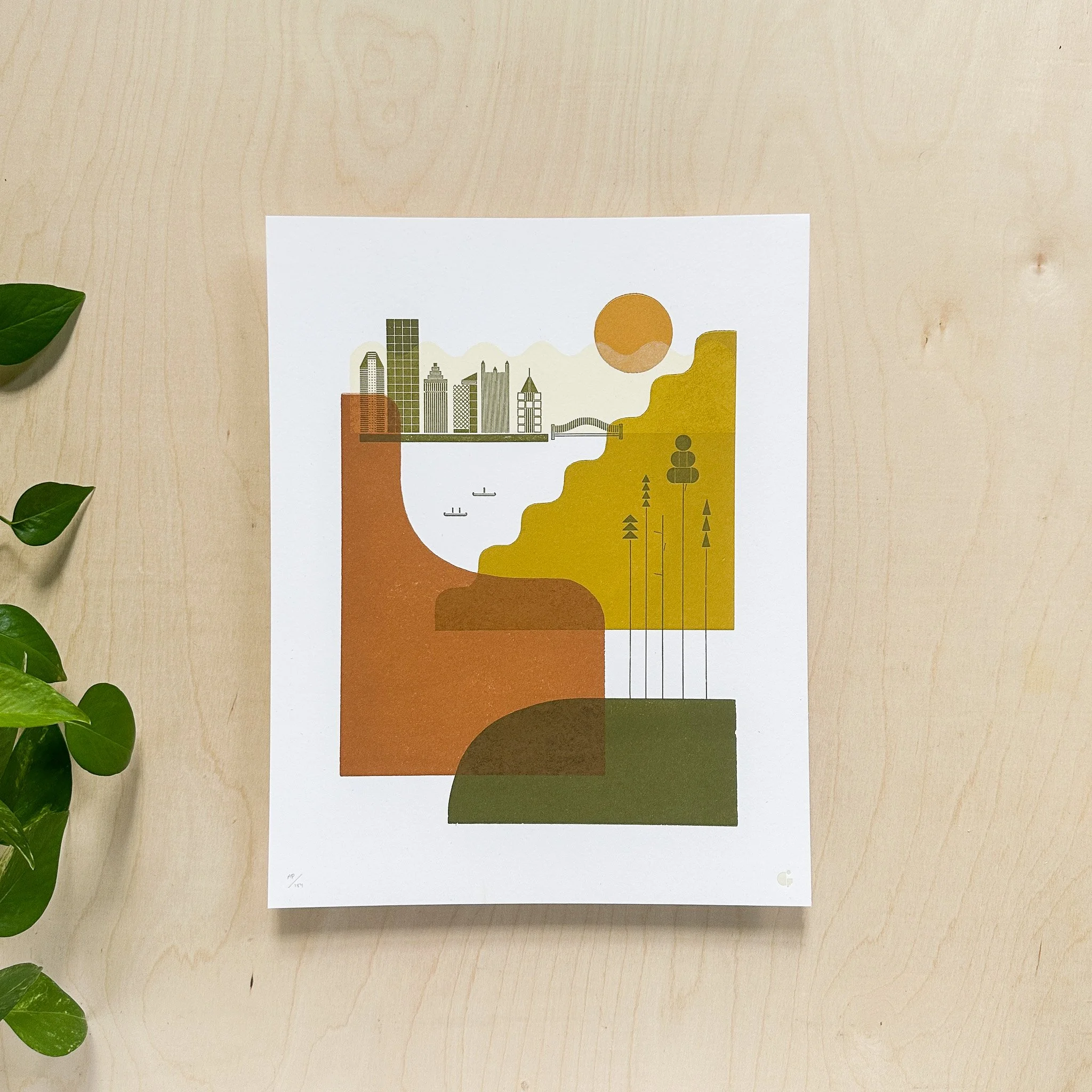 11 x 14" A Pittsburgh Sunset Print SECONDS 04