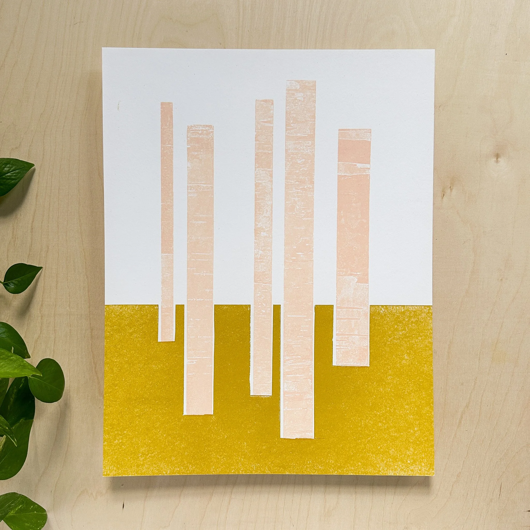 MILES 1600-1700: Blushed Birches 14 X 18" Print SECONDS 02