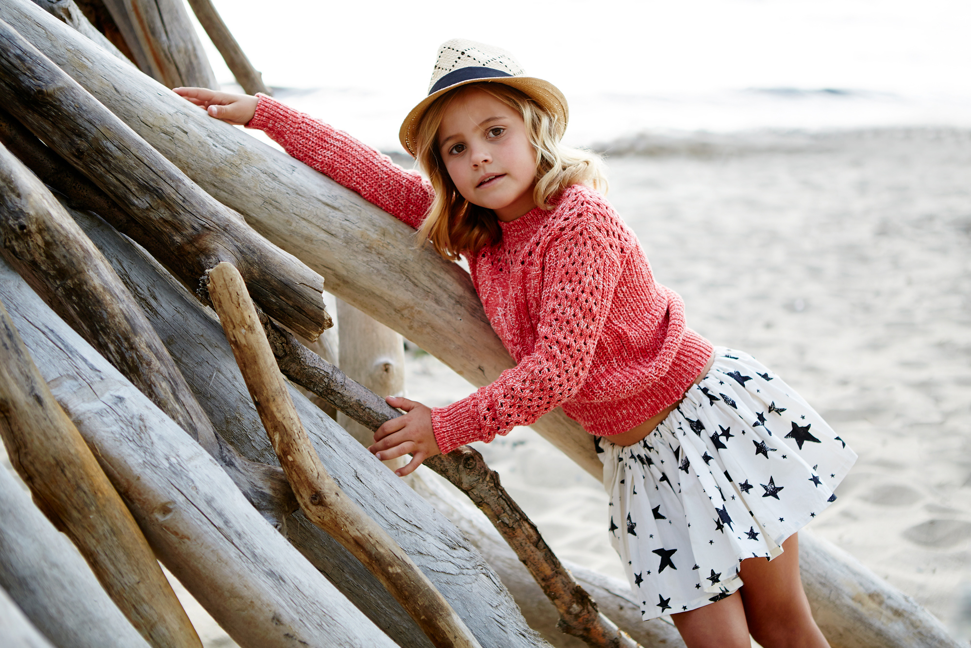 Open Knit Sweater by Rose Pistol , Fedora by Milk & Soda , Skirt noe & zoe