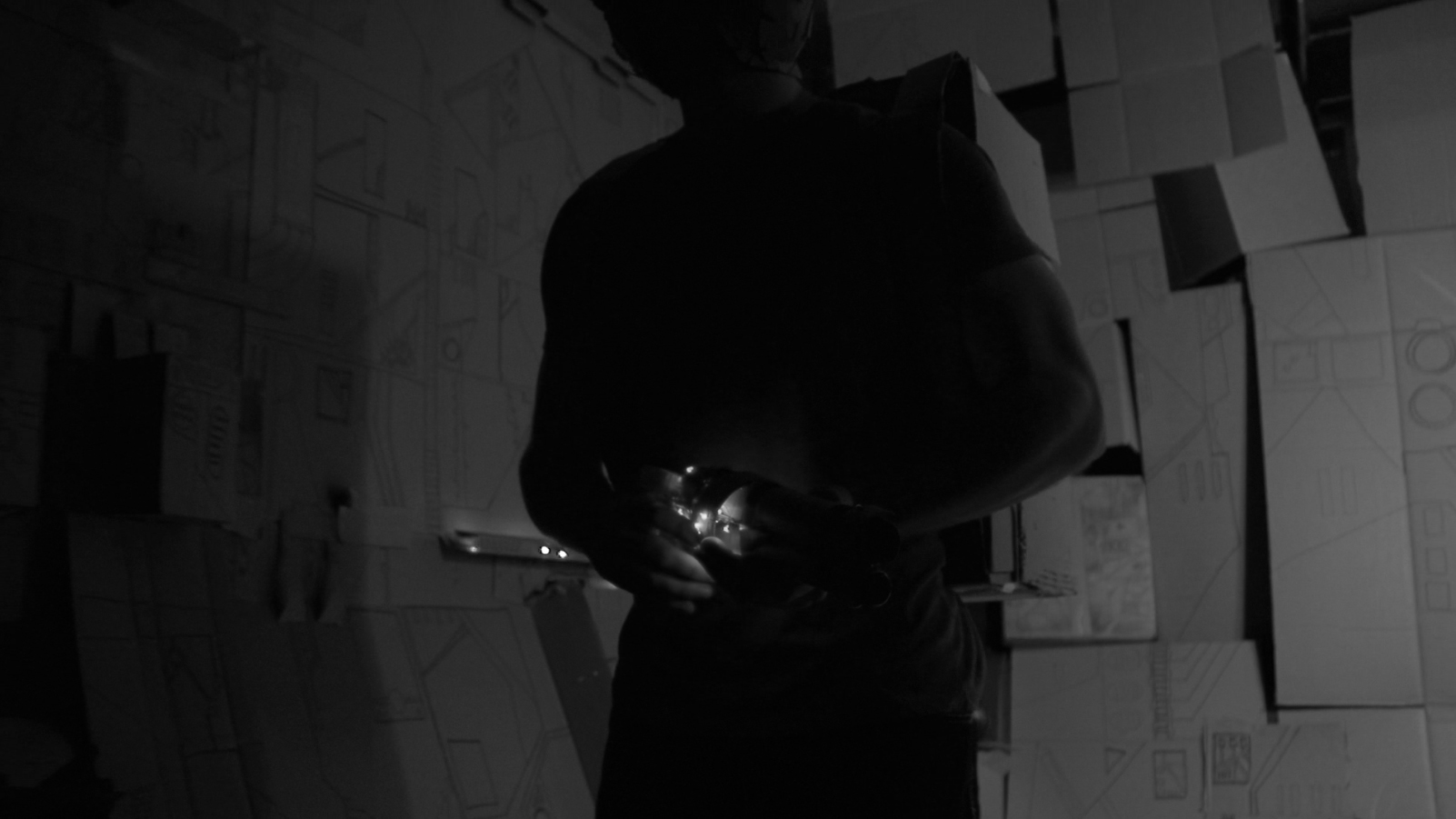 Movie Still of Jordan Funk in "The Spaceman"