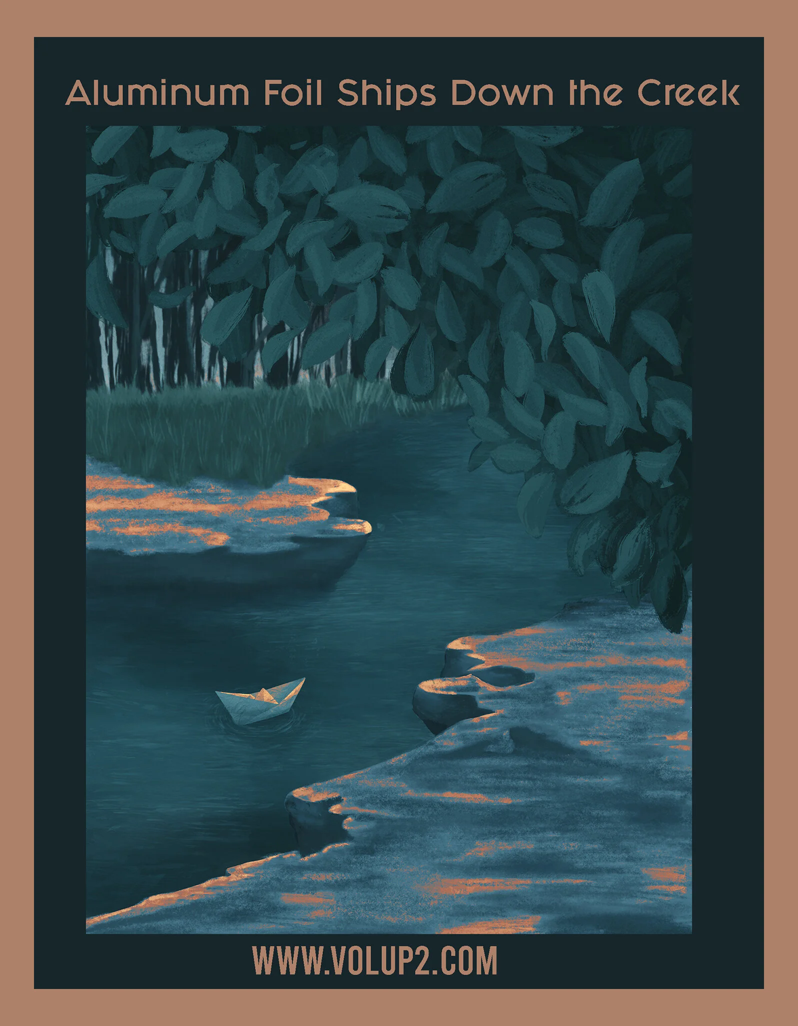 Aluminum Foil Ships Down the Creek by Iris Arnold 