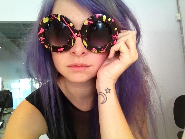 Amazing hand painted sunglasses from Luxury Jones on Melrose!