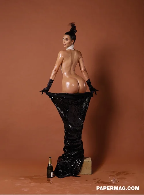 This is the first photo Paper Mag released, with their claim of how Kim Kardashian was going to "break the internet."