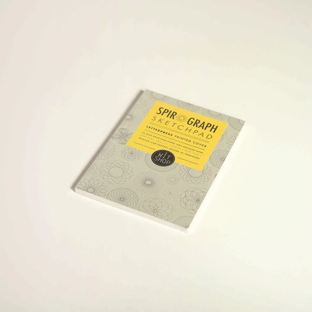 Spirograph Sketchbook, £7.50 Inspired by Witshop’s visit to Kerala where street hawkers sold spirograph sets.We love the silver ink letterpressed covers. 