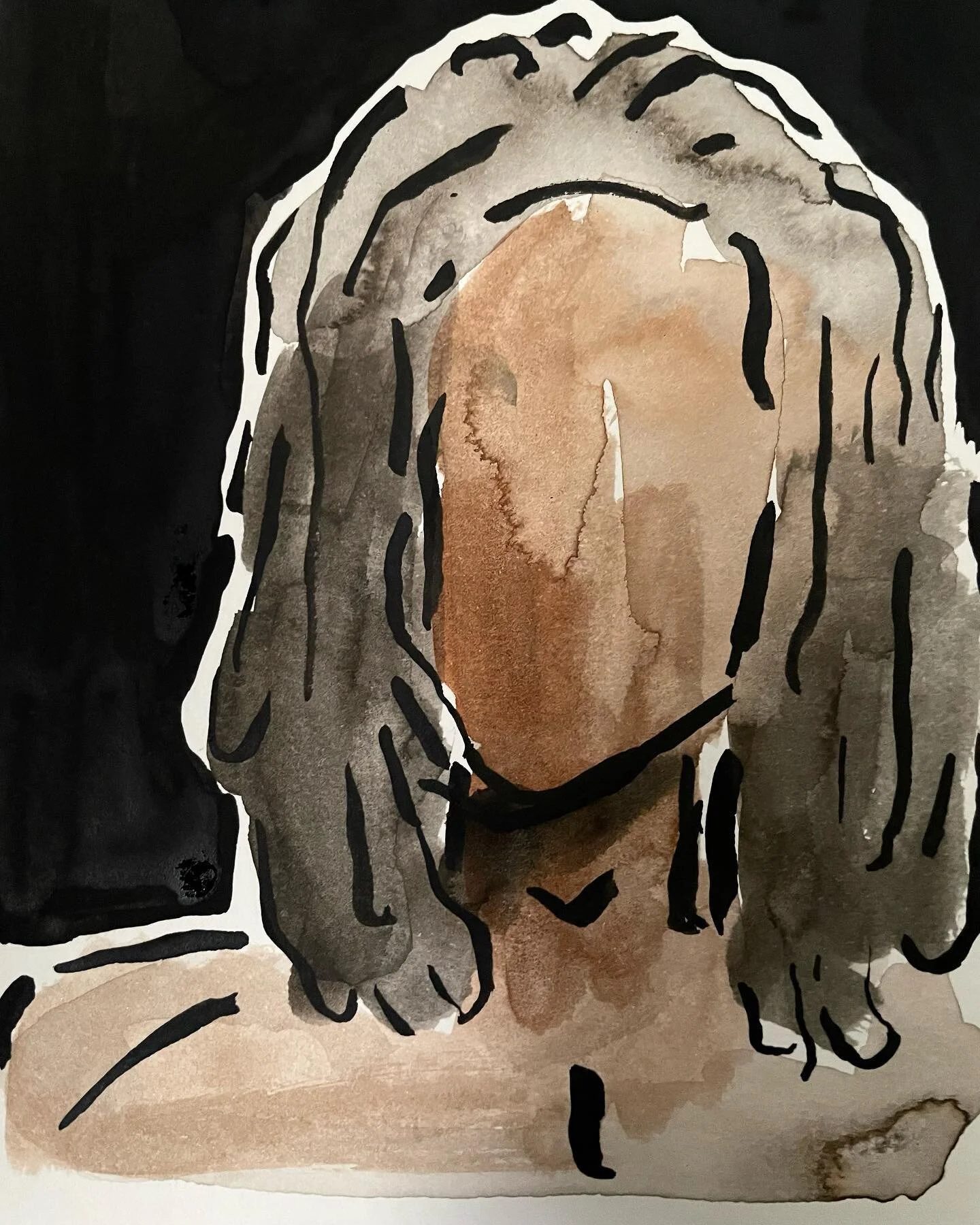 &ldquo;Untitled&rdquo;
Ink on watercolor paper
6in x 4.5in

Follow: @radiant.kingg.art

#postcontemporary 
#postcontemporaryart 

#visualart #art #lostboy #blackart #blackartist #supportblackart #dopeblackart

#inkonpaper #inkwash #inkwashpainting #f