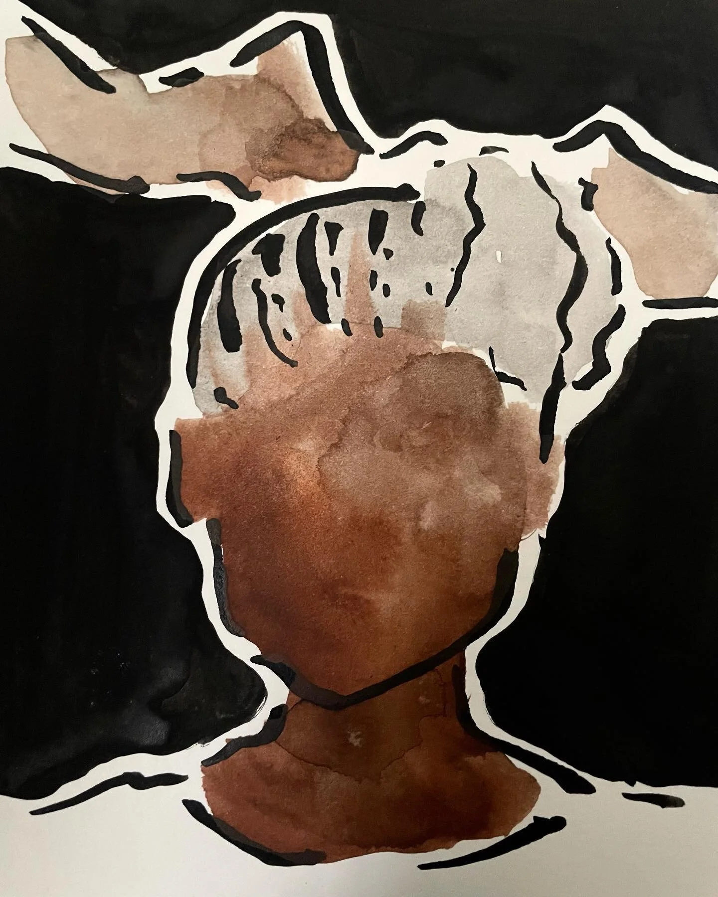 &ldquo;Untitled&rdquo;
Ink on watercolor paper
6in x 4.5in

Follow: @radiant.kingg.art

#postcontemporary 
#postcontemporaryart 

#visualart #art #lostboy #blackart #blackartist #supportblackart #dopeblackart

#inkonpaper #inkwash #inkwashpainting #f