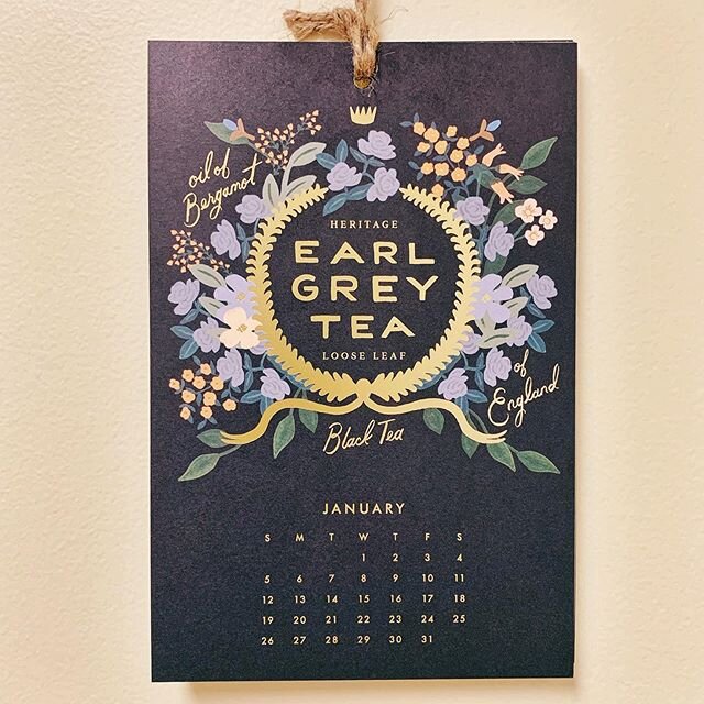Best part of a new year...getting a new @riflepaperco calendar! Here&rsquo;s to 2020! 🎉 #coffeeandteas