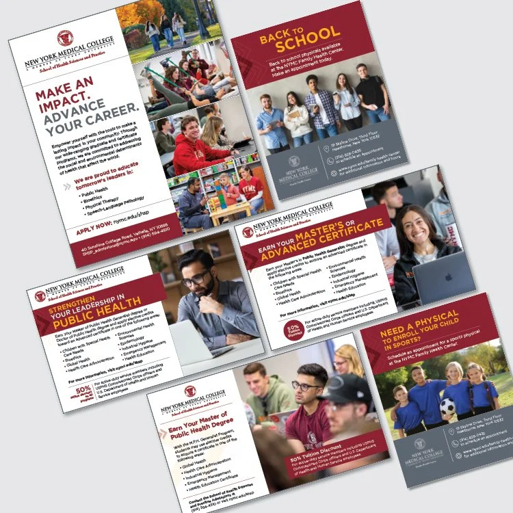  Designed on-brand print and digital advertising for New York Medical College. 