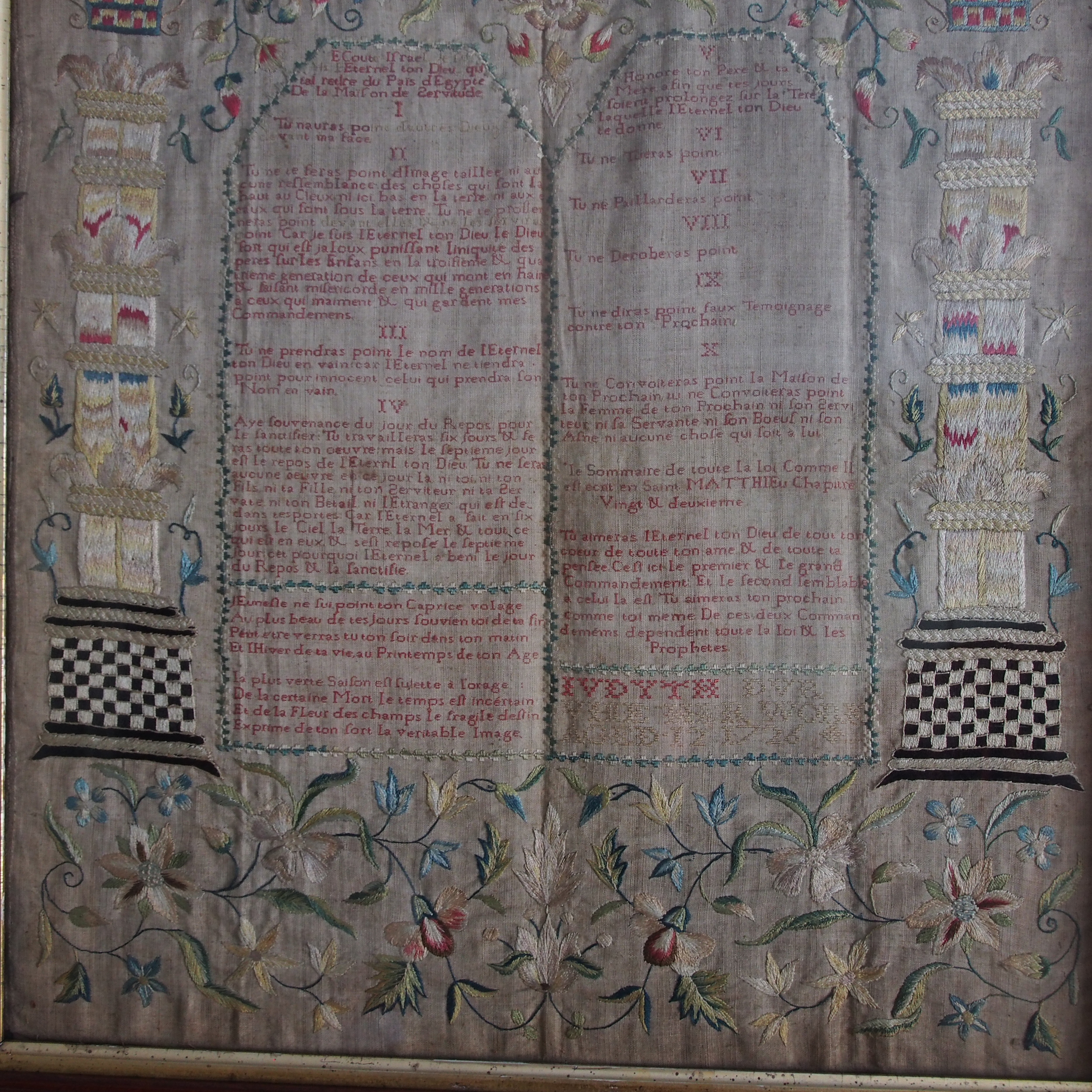 Embroidery of Ten Commandments