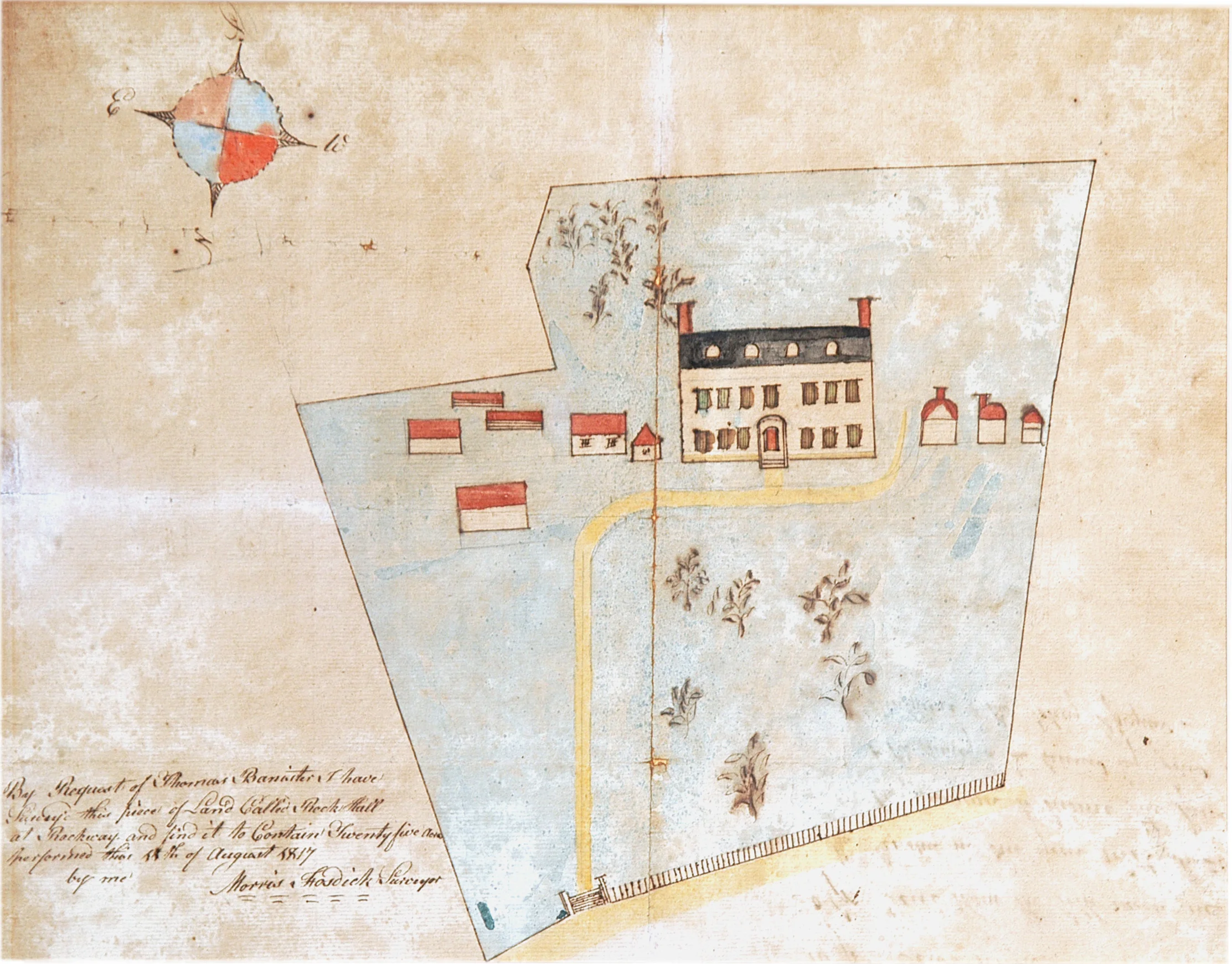 1817 Survey of Rock Hall & Outbuildings