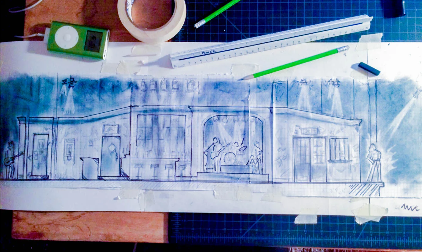 Graphite Sketch / Elevations: Rock of Ages