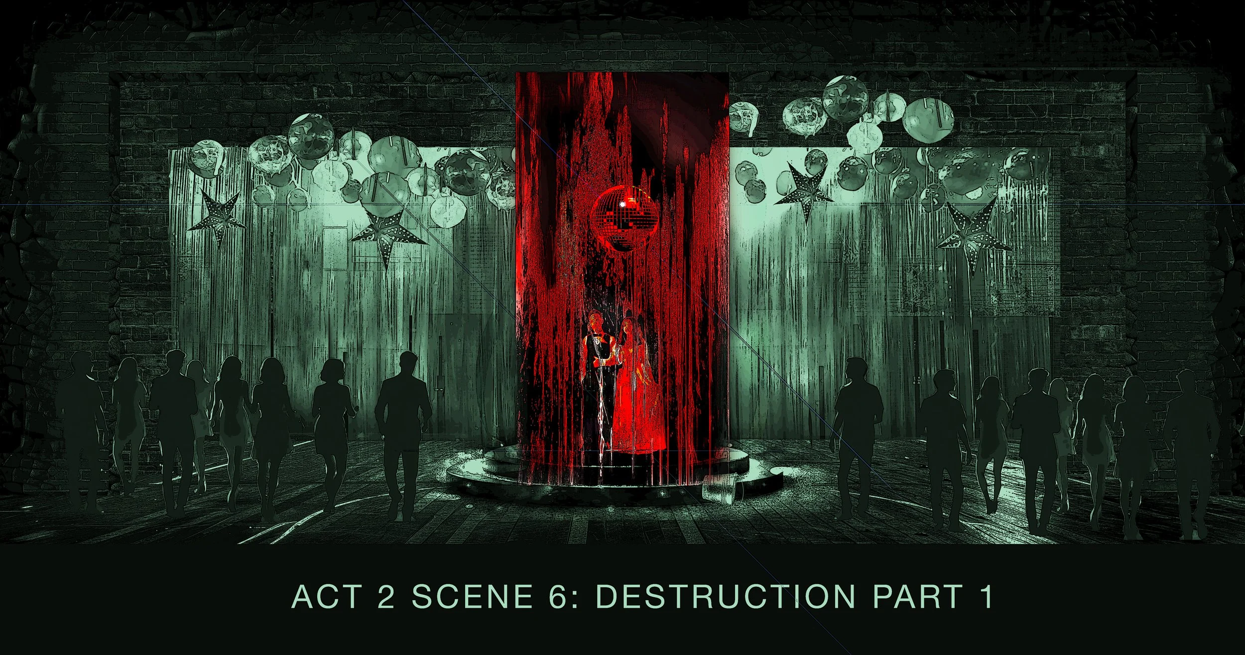 Rendering for Carrie at Theatre Cedar Rapids