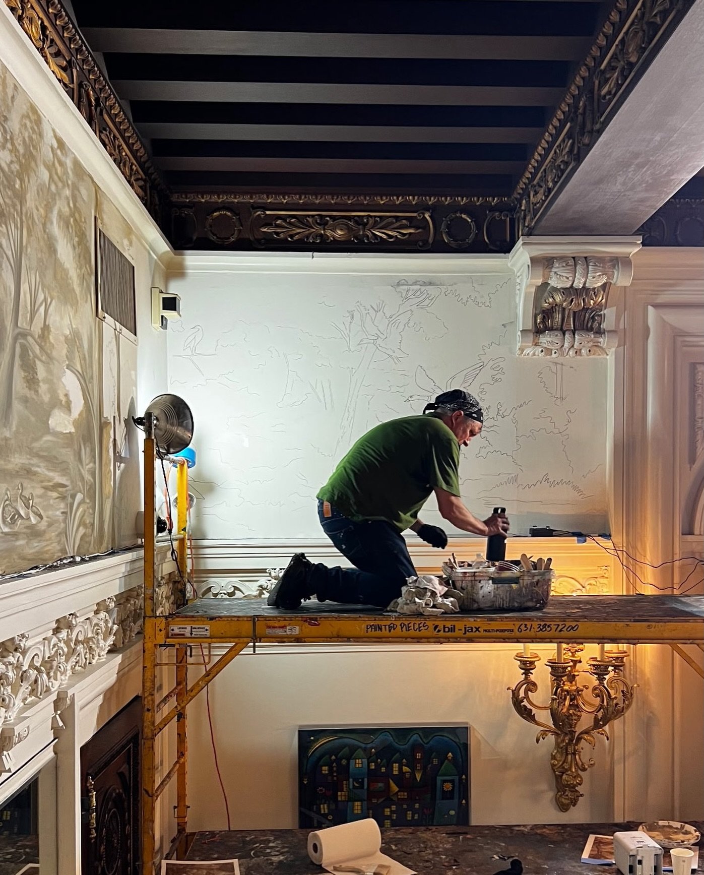 We had the honor of hand-painting a custom wraparound mural for @lotosclubnyc , Designed to feel timeless and immersive. A true collaboration from concept to completion. Thanks to our amazing artist @artisepic &amp; @lopresti_arts for the terrific wo