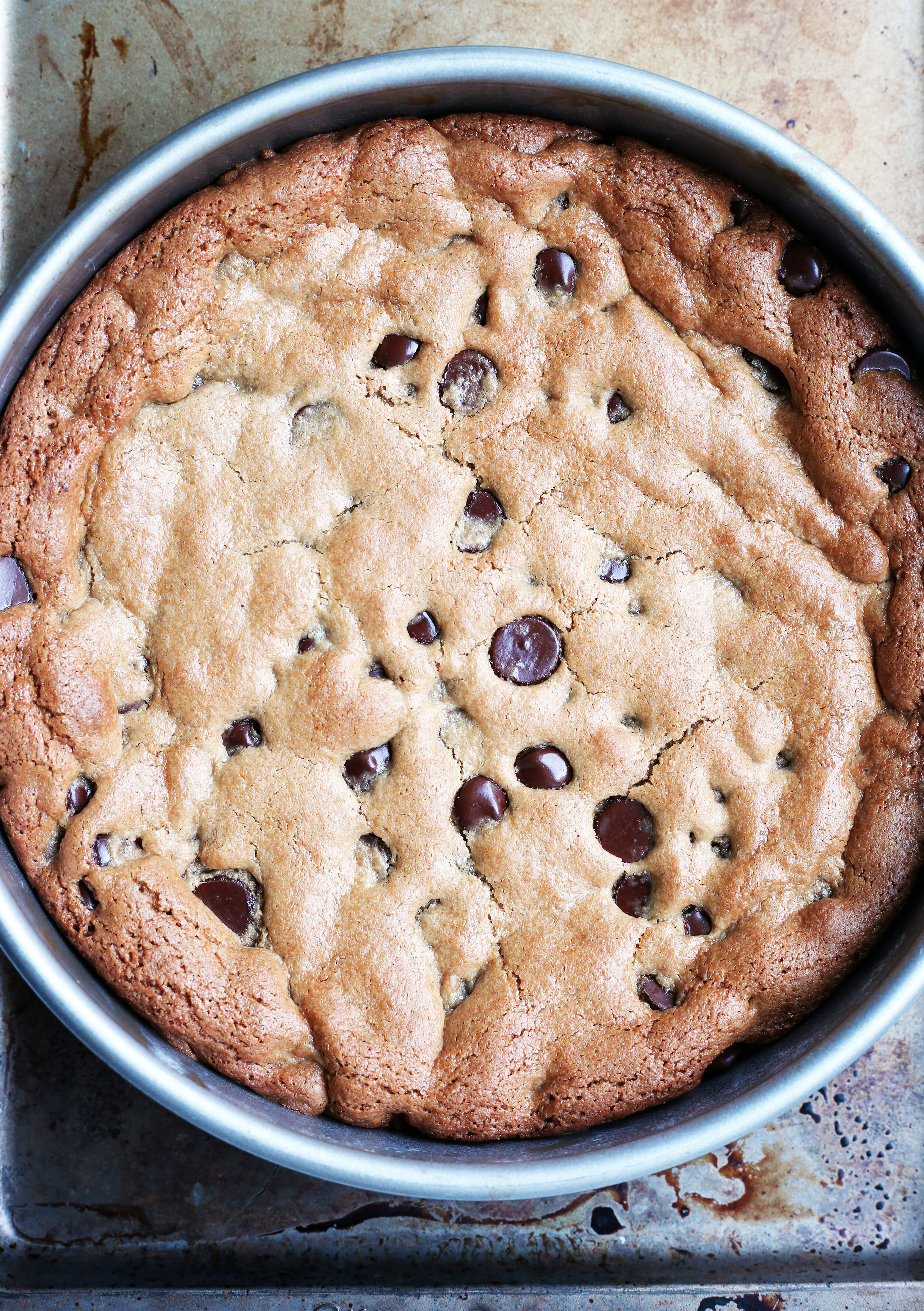 Sheet Pan Chocolate Chip Cookie Cake